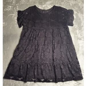 Black Lace Babydoll Dress - Size XXL
